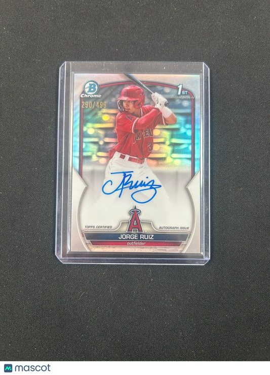 2023 BOWMAN CHROME 1ST RC JORGE RUIZ  TRUE REFRACTOR AUTO # /499