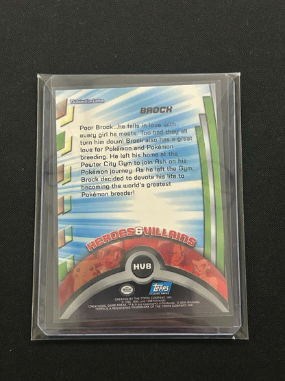 BROCK (HV8)-RAINBOW FOIL~LP~BLUE Logo-POKEMON 2000 TOPPS-SERIES 3