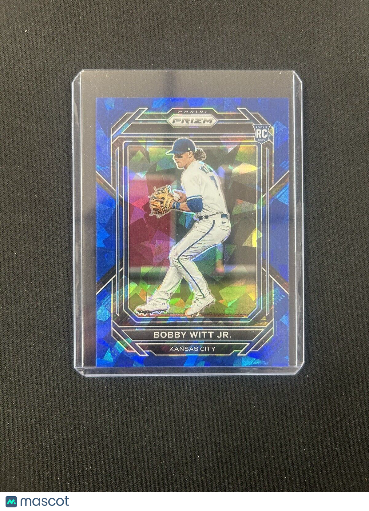 2023 Panini Prizm Baseball Blue Cracked Ice Prizm RC #254 Bobby Witt Jr Royals