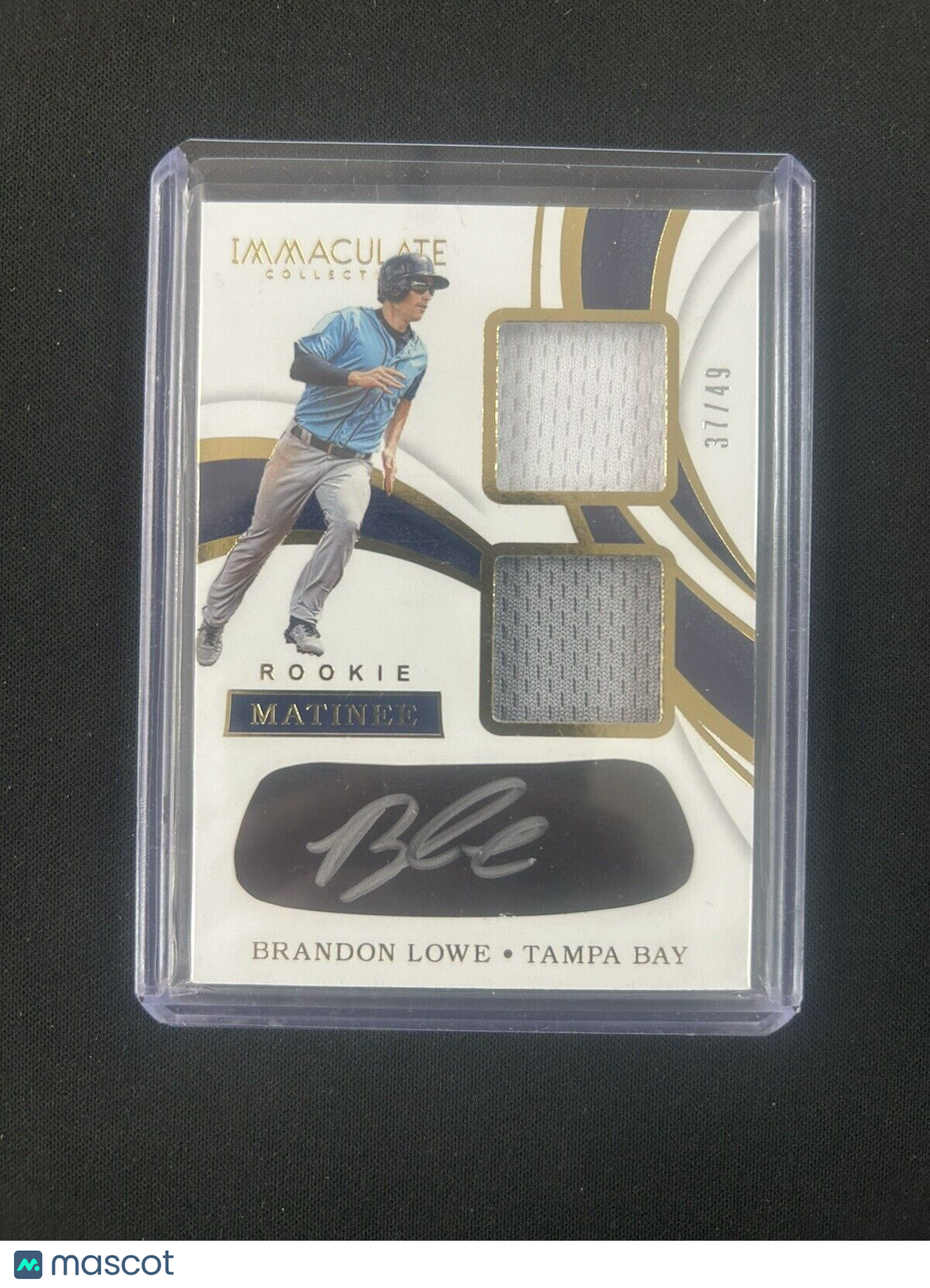 2019 PANINI-IMMACULATE COLLECTION DUAL RELIC/AUTO No. RM-BL BRANDON LOWE #/49