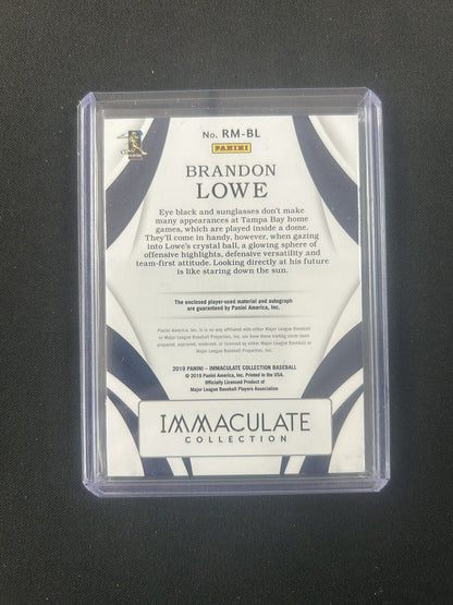 2019 PANINI-IMMACULATE COLLECTION DUAL RELIC/AUTO No. RM-BL BRANDON LOWE #/49