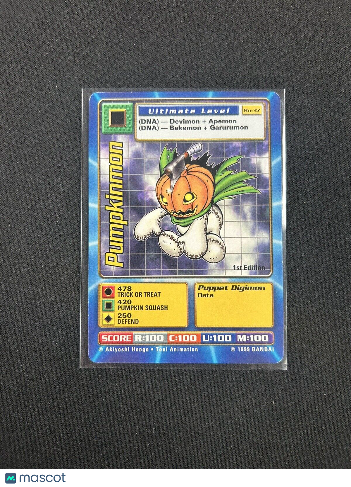 Pumpkinmon Bo-37 | Digimon 1st Edition Digi-Battle Series 1 TCG | Bandai 1999