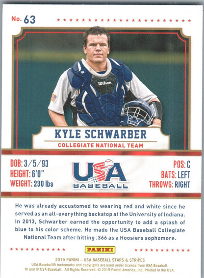 2015 Panini Stars and Stripes - #63 Kyle Schwarber (RC)