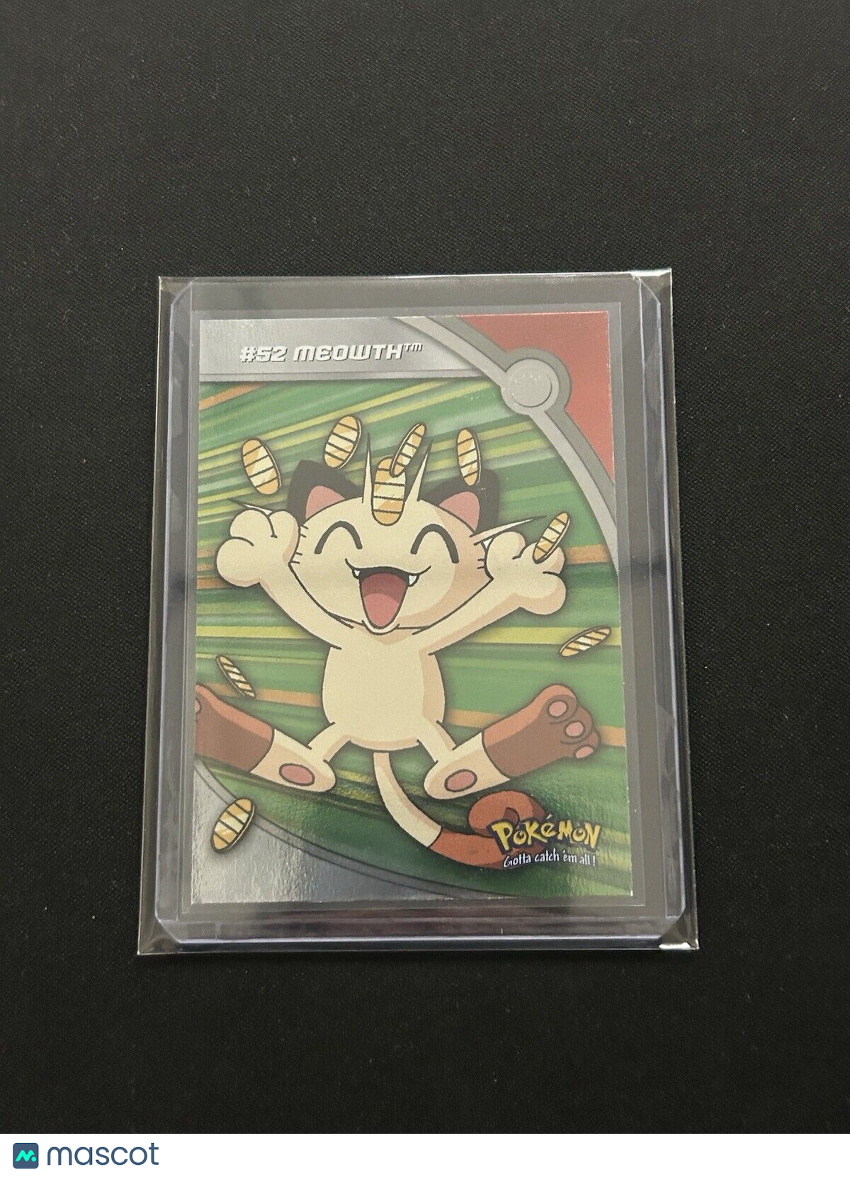 #52 MEOWTH (HV9)-RAINBOW FOIL~BLUE Logo-POKEMON 2000 TOPPS-SERIES 3