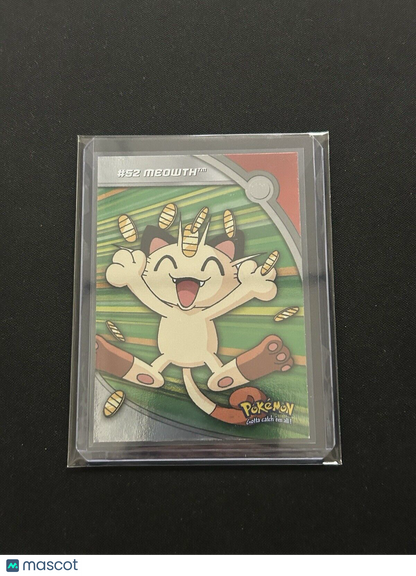 #52 MEOWTH (HV9)-RAINBOW FOIL~BLUE Logo-POKEMON 2000 TOPPS-SERIES 3