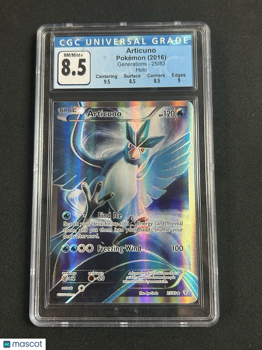 Cgc 9 ARTICUNO FULL ART 25/83 2016 POKEMON XY GENERATIONS (old Label)