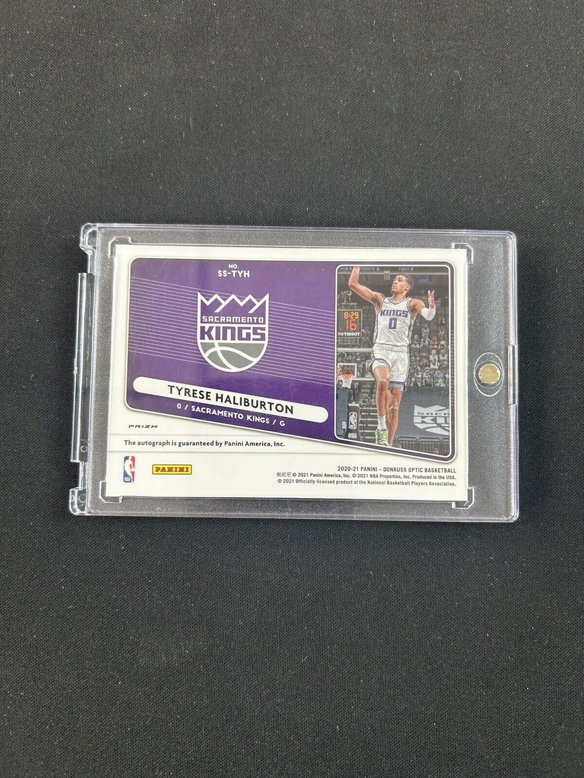 2020 Donruss Optic Tyrese Haliburton Signature Series Purple Auto