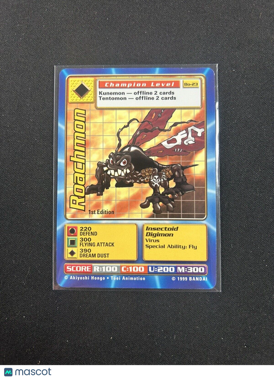 Bandai Digimon Trading Card Series 1 Roachmon Bo-23 1st Edition Near Mint