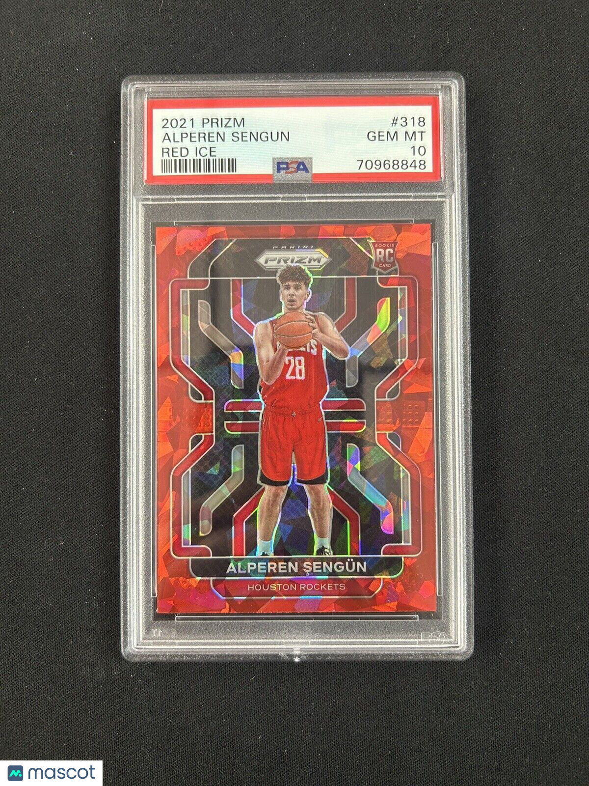 2021 Panini Red Ice Prizm #318 Alperen Sengun Rockets RC Rookie PSA 10 GEM MINT