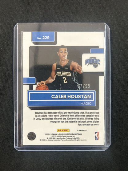 2022 Donruss Optic Purple Disco Rated Rookie Caleb Houstan /99