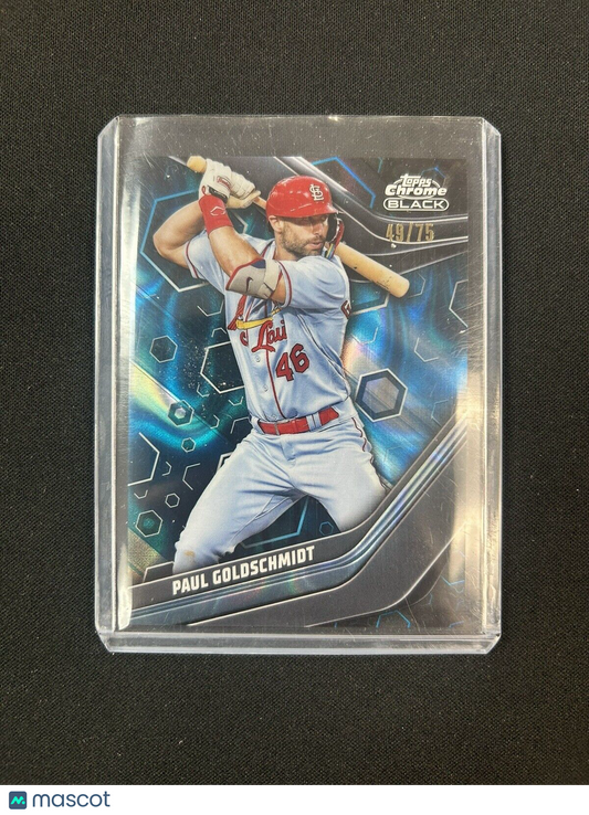 2023 Topps Chrome Black Blue Refractor #4 Paul Goldschmidt /75 Cardinals