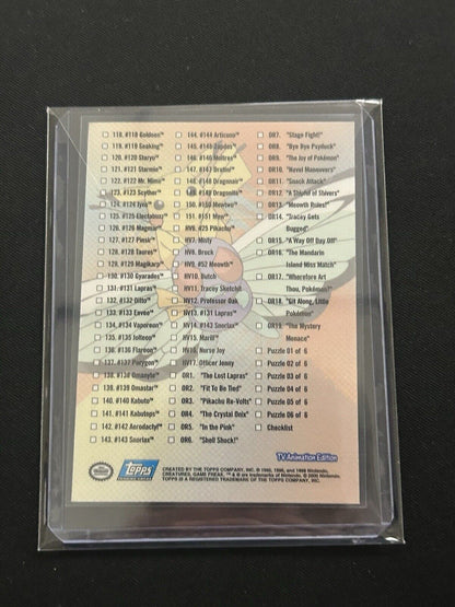 Pokemon Series 3 Checklist Foil Topps Blue Logo Card