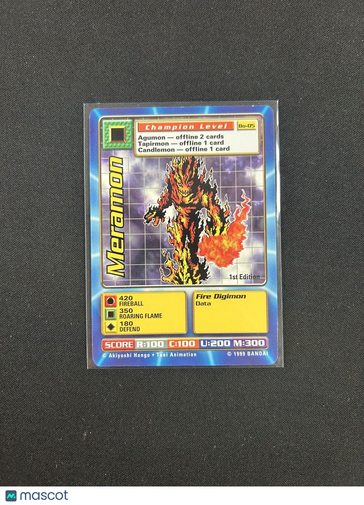 Meramon Bo-05 | Digimon 1st Edition Digi-Battle Series 1 TCG | Bandai 1999