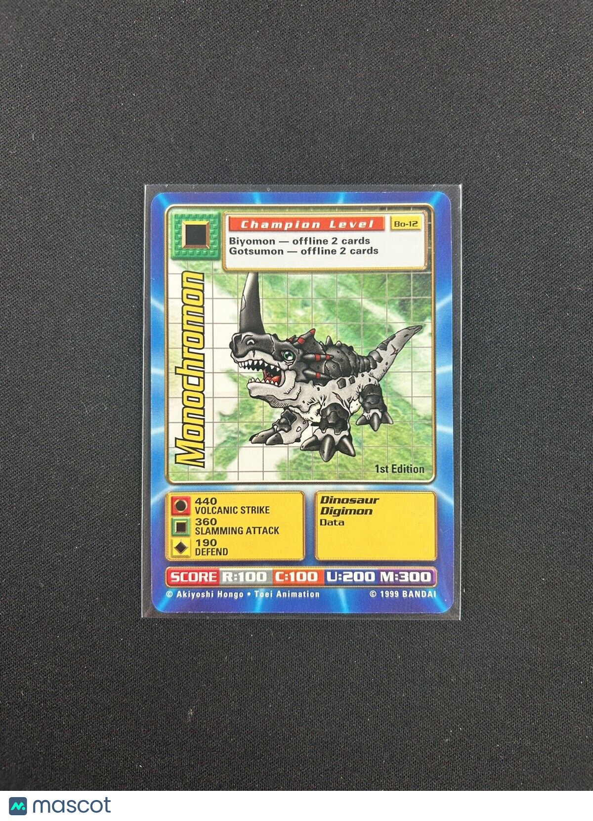 1999 Digimon Champion MonoChromon #BO-12  1st Edition - Near Mint