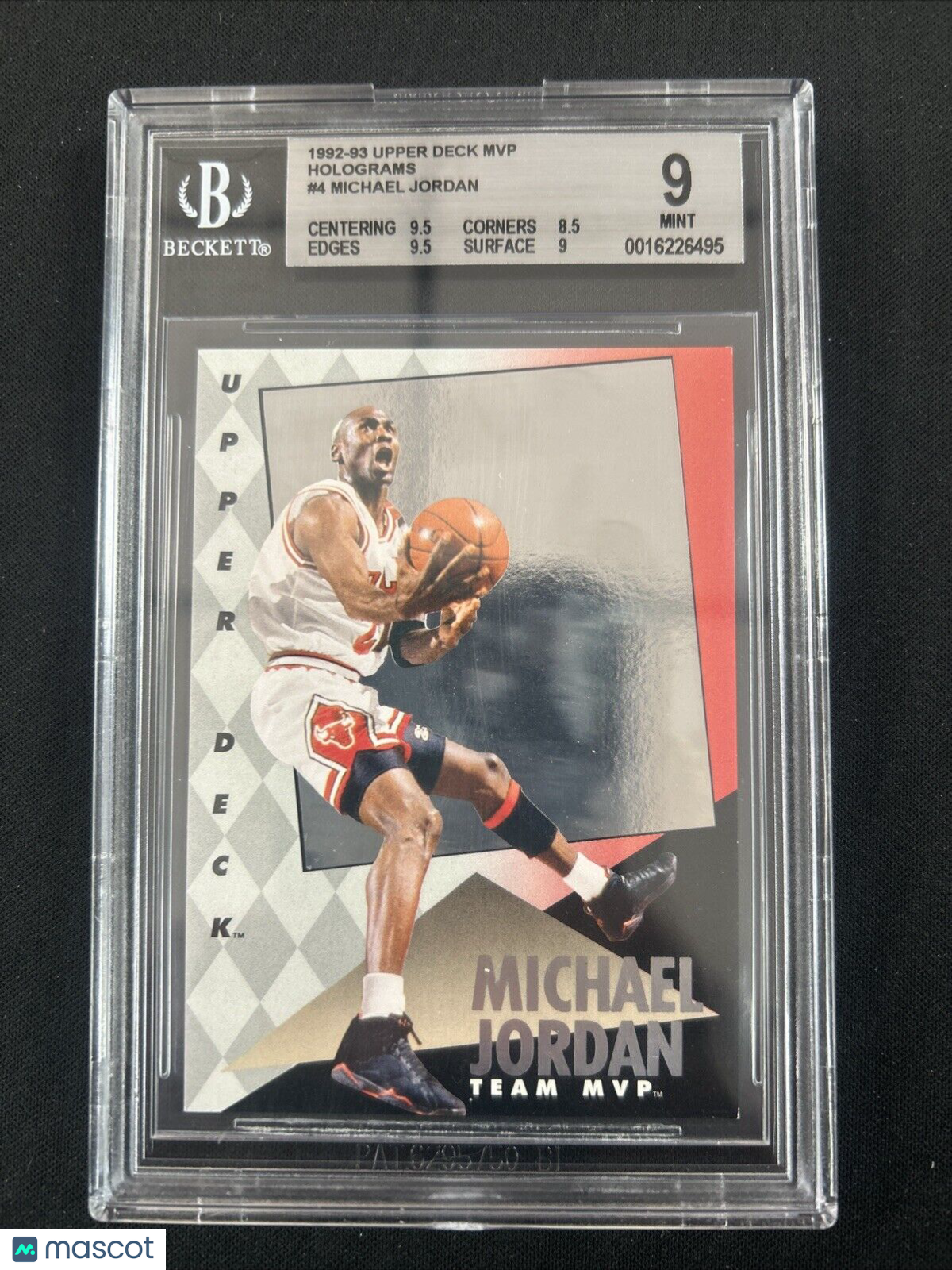 Michael Jordan Card 1992-93 Upper Deck MVP Holograms #4 BGS 9