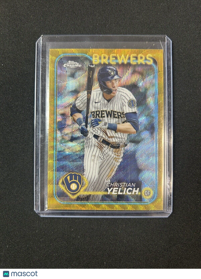 2024 Topps Chrome Baseball Christian Yelich Gold /50 SSP