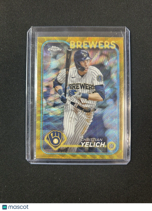 2024 Topps Chrome Baseball Christian Yelich Gold /50 SSP